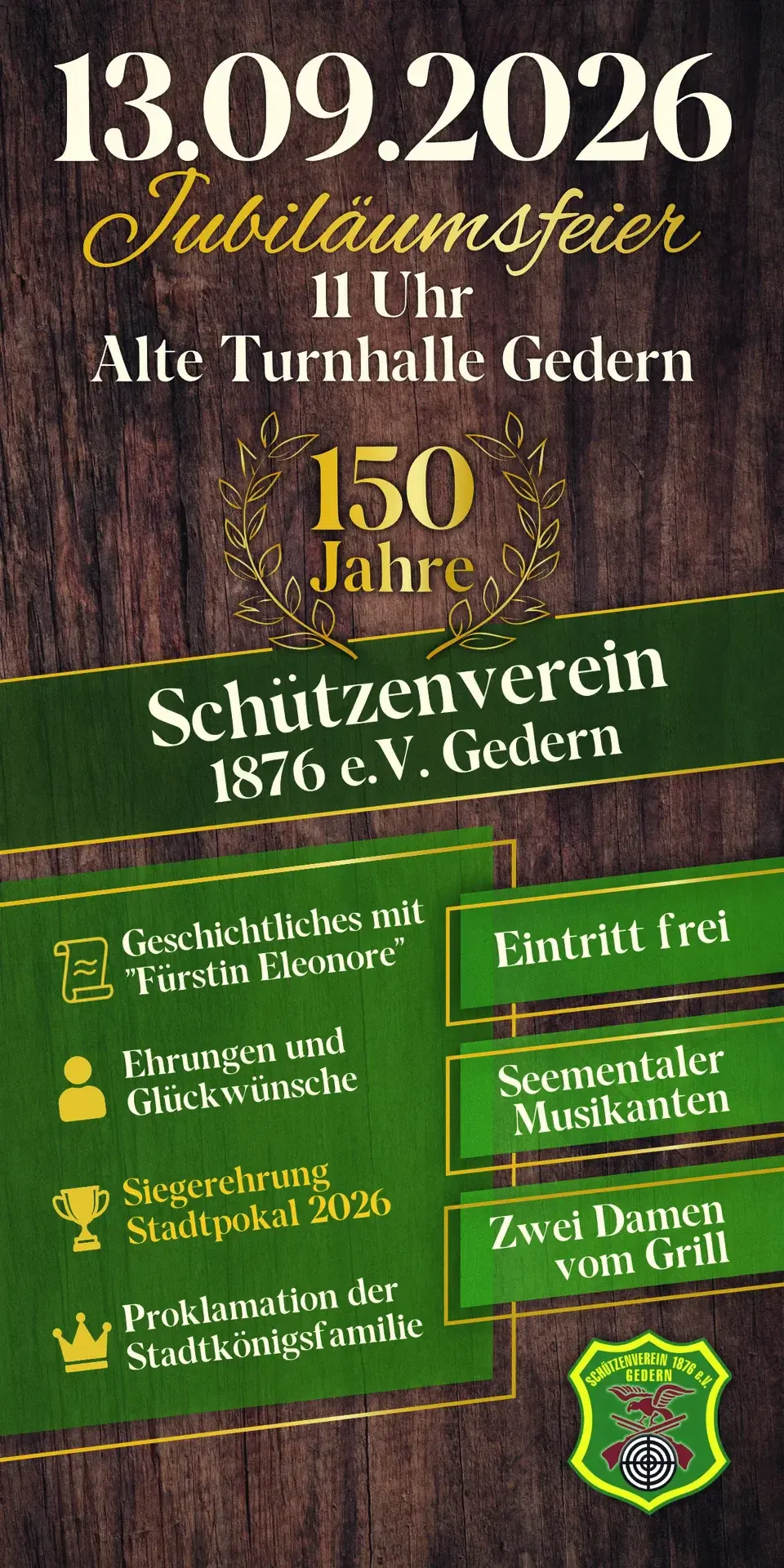 Jubiläumsfeier 150 Jahre Gederner Schützenverein – Impression